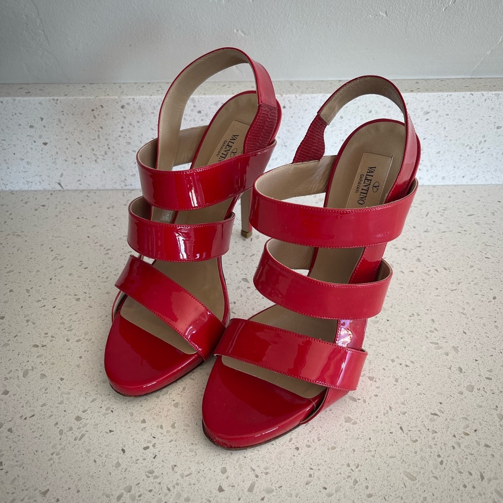 Valentino Garavani Red Strappy Heels